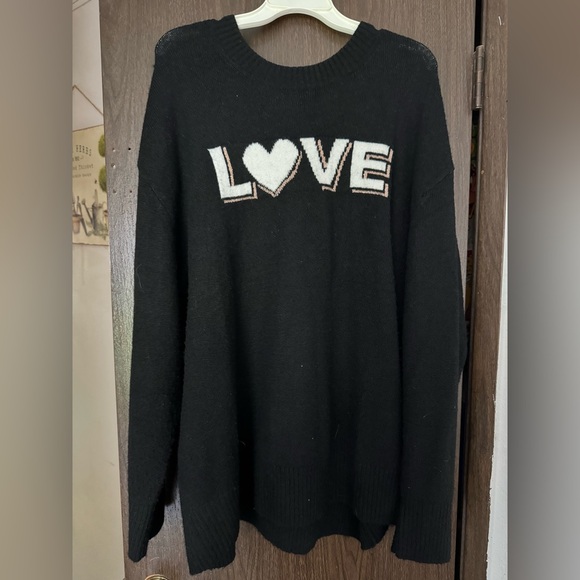 torrid Sweaters - Black Love Sweater from torrid, worn once… too big